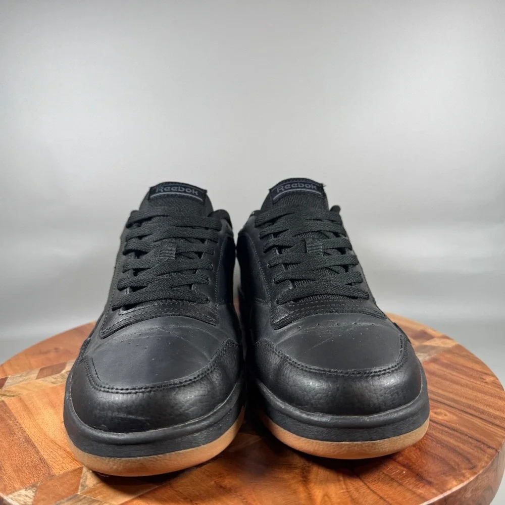Reebok Club MEMT Mens Black Gum Leather Sneakers RBK007 Size 10.5